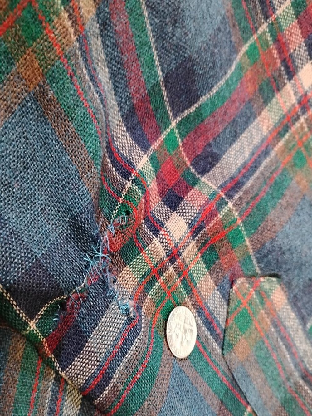 Vintage Pendleton Wool Flannel Button Shirt - Picture 4 of 6
